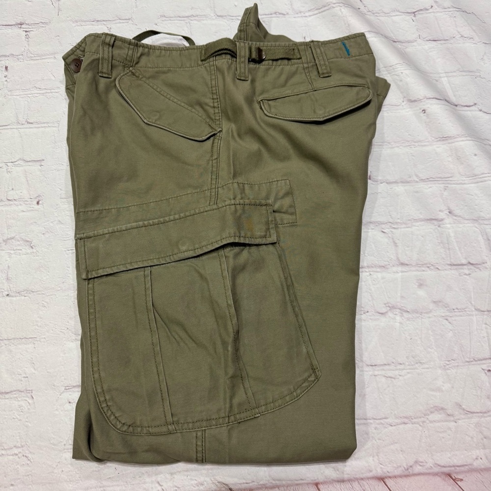 JIMMY’Z Sur Co. rare vintage Y2K Men's Olive Cargo Pants 33x32 cotton twill EUC - Picture 3 of 16